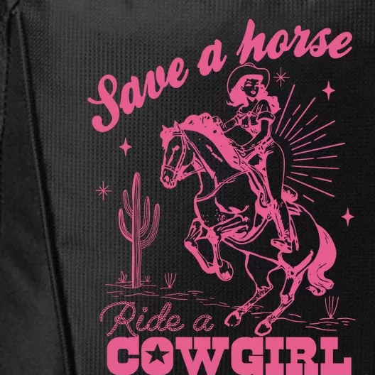 Save A Horse Ride A Cowgirl City Backpack