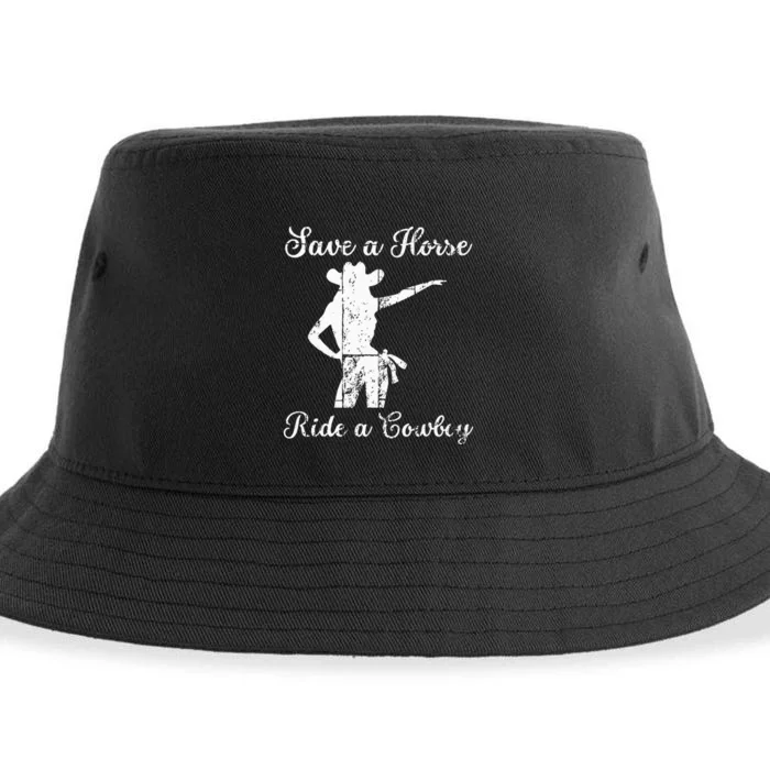 Save a Horse ride a Cowboy Sustainable Bucket Hat