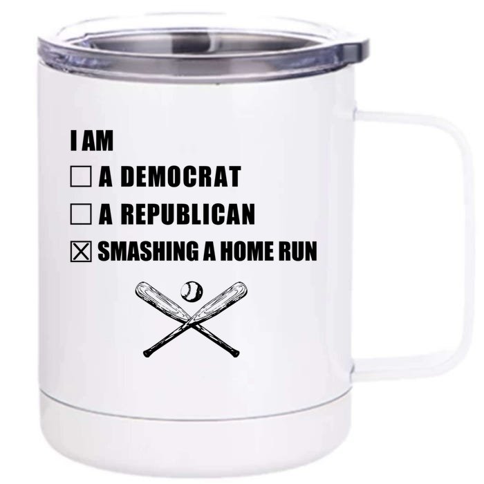 Smashing A Home Run Gift Funny Baseball Player Pitch Baseballer Cute Gift Front & Back 12oz Stainless Steel Tumbler Cup