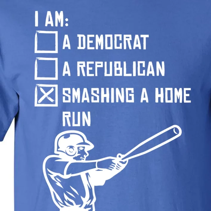 Smashing A Home Run Great Gift Funny Baseball Player Pitch Baseballer Cool Gift Tall T-Shirt