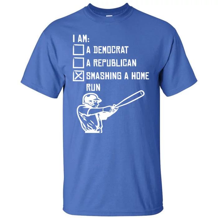 Smashing A Home Run Great Gift Funny Baseball Player Pitch Baseballer Cool Gift Tall T-Shirt