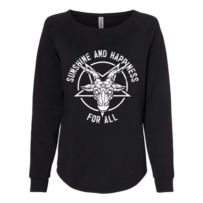 Sunshine And Happiness Heavy Metal For All Womens California Wash Sweatshirt