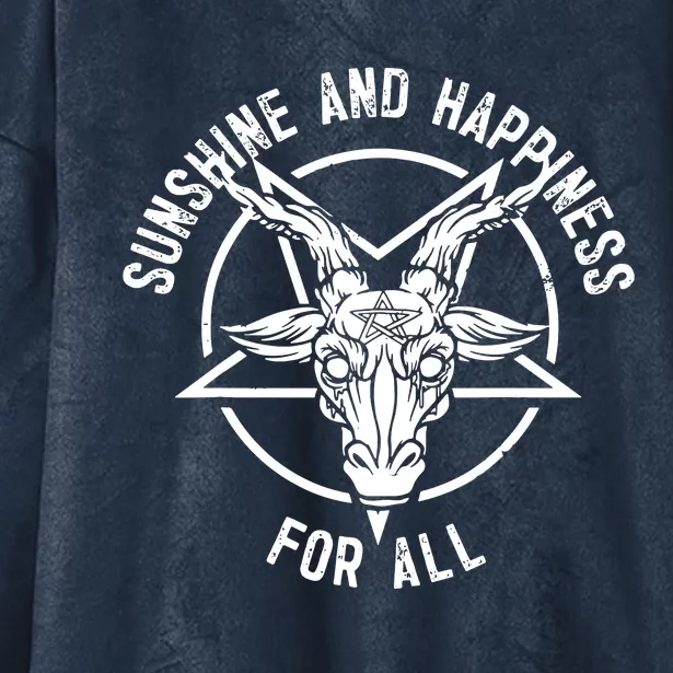 Sunshine And Happiness Heavy Metal For All Hooded Wearable Blanket