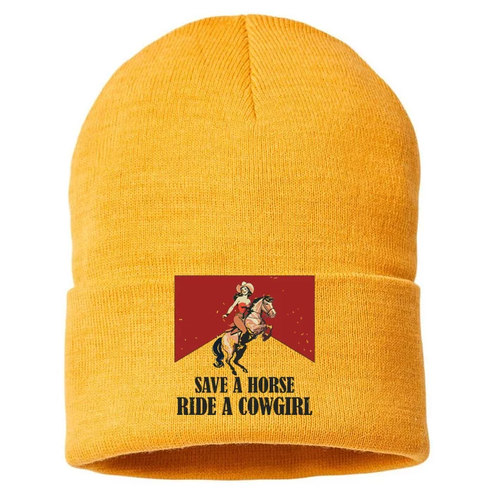 Save A Horse Ride A Cowgirl Sustainable Knit Beanie