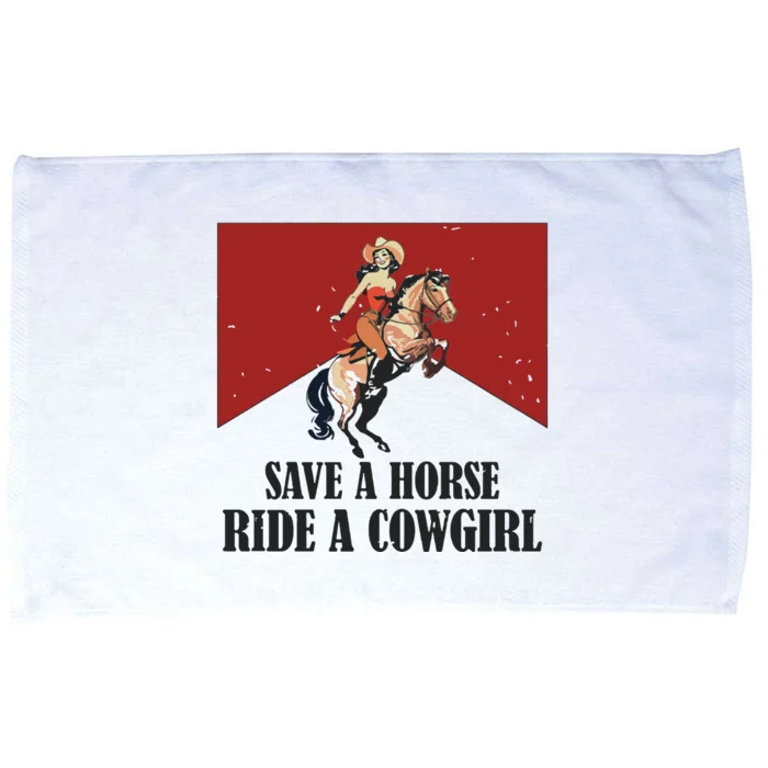 Save A Horse Ride A Cowgirl Microfiber Hand Towel