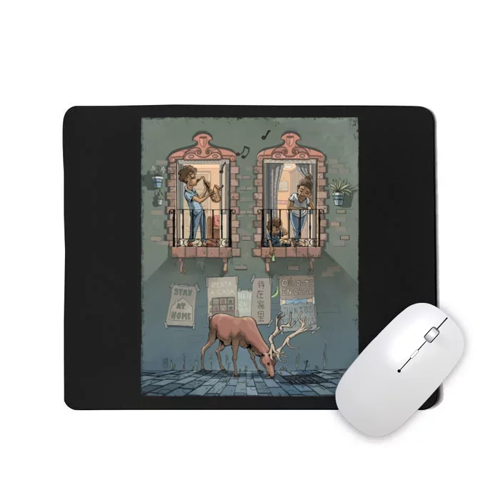 Stay At Home Graphic Music Nature Mousepad