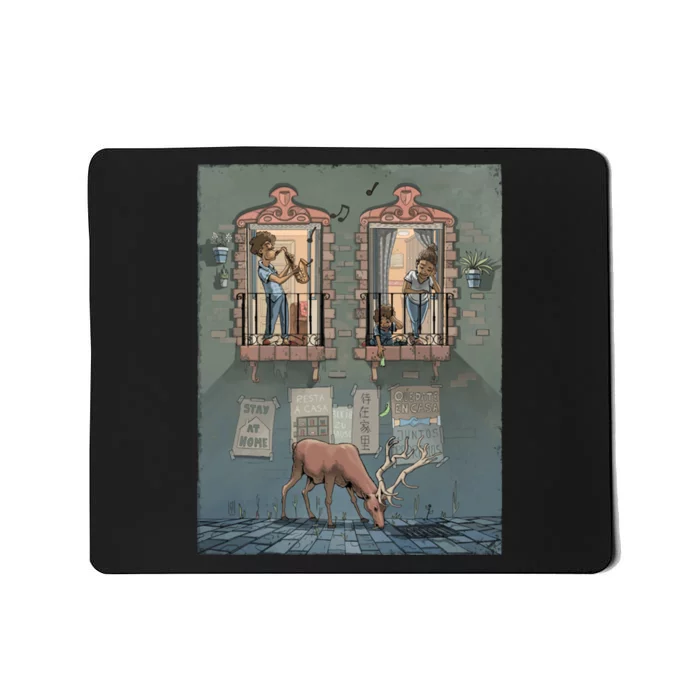 Stay At Home Graphic Music Nature Mousepad