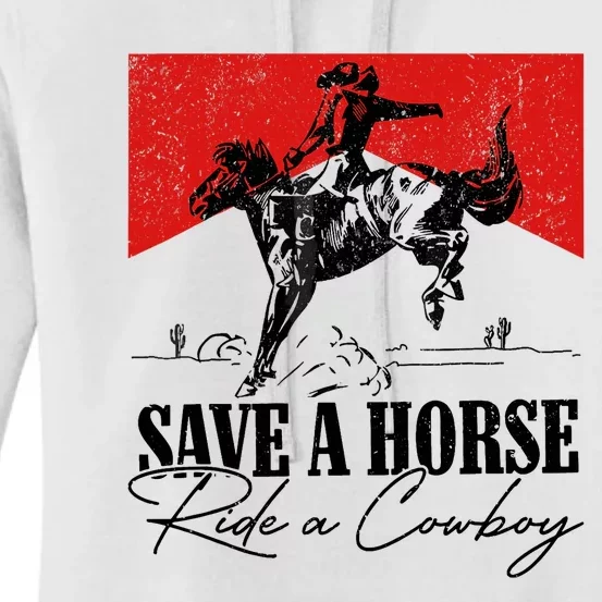 Save A Horse Ride A Cowboy Skeleton Country Skull Western Women's Pullover Hoodie