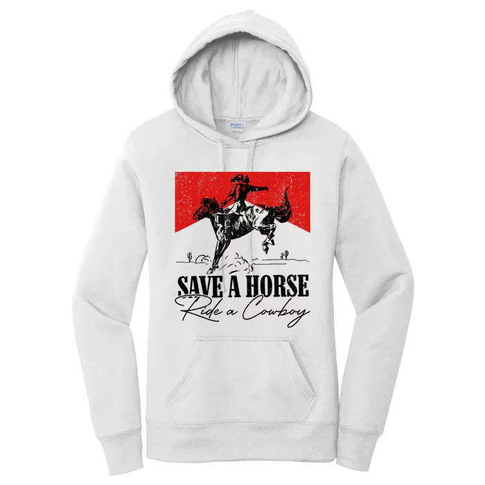 Save A Horse Ride A Cowboy Skeleton Country Skull Western Women's Pullover Hoodie