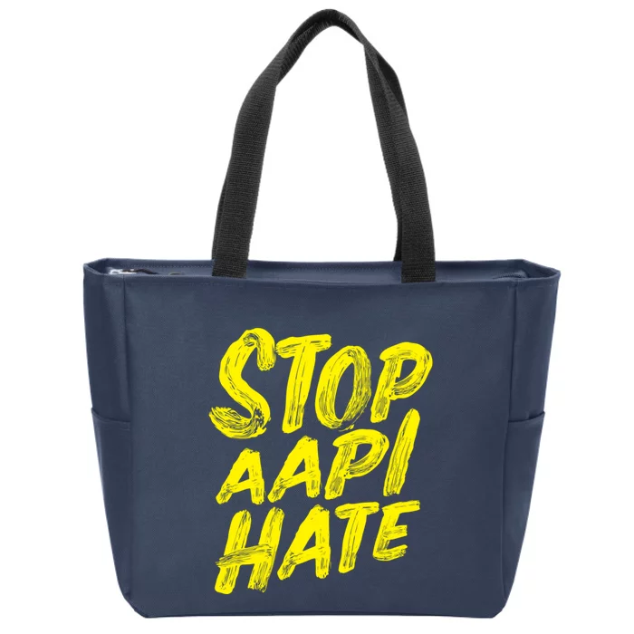 Stop Aapi Hate Zip Tote Bag