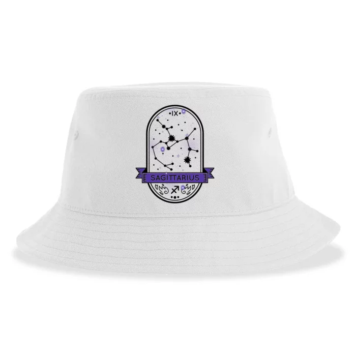 Sagittarius Astrology Horoscope Gift Sustainable Bucket Hat