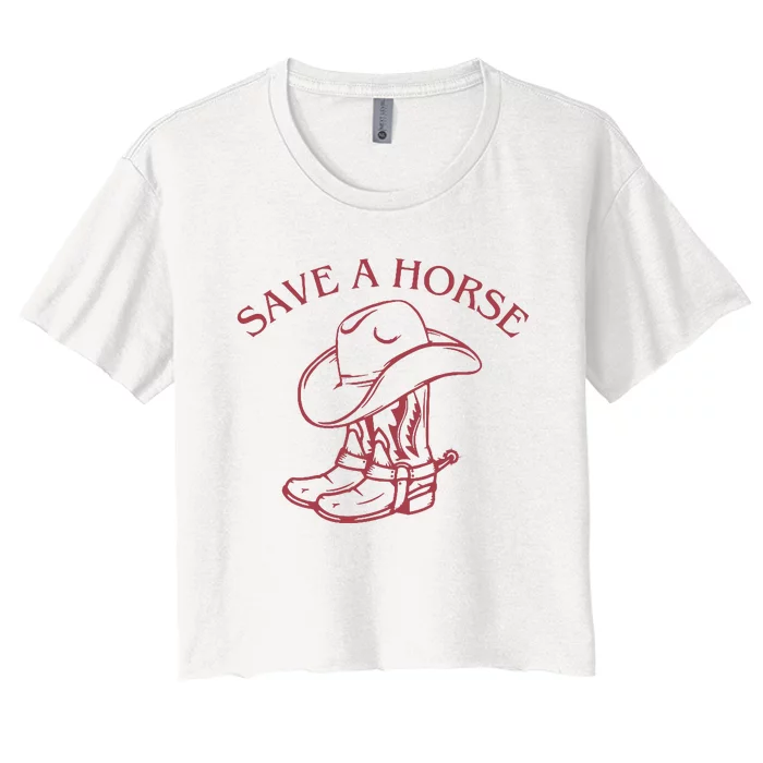 Save A Horse Women's Crop Top Tee