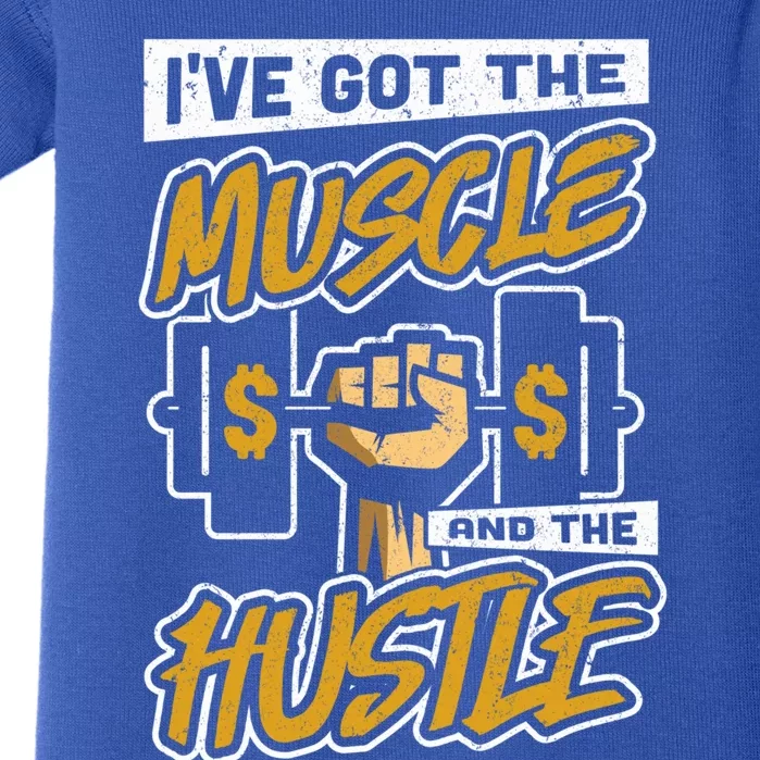 Student Athlete Hustle Muscle Gym Gift Baby Bodysuit