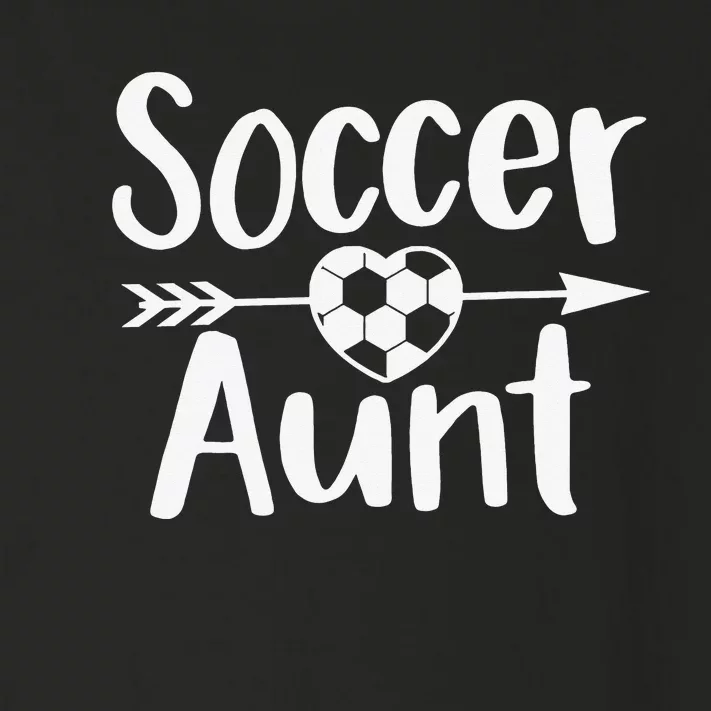 Soccer Aunt Heart Sport Lover Auntie Mother's Day Toddler Long Sleeve Shirt