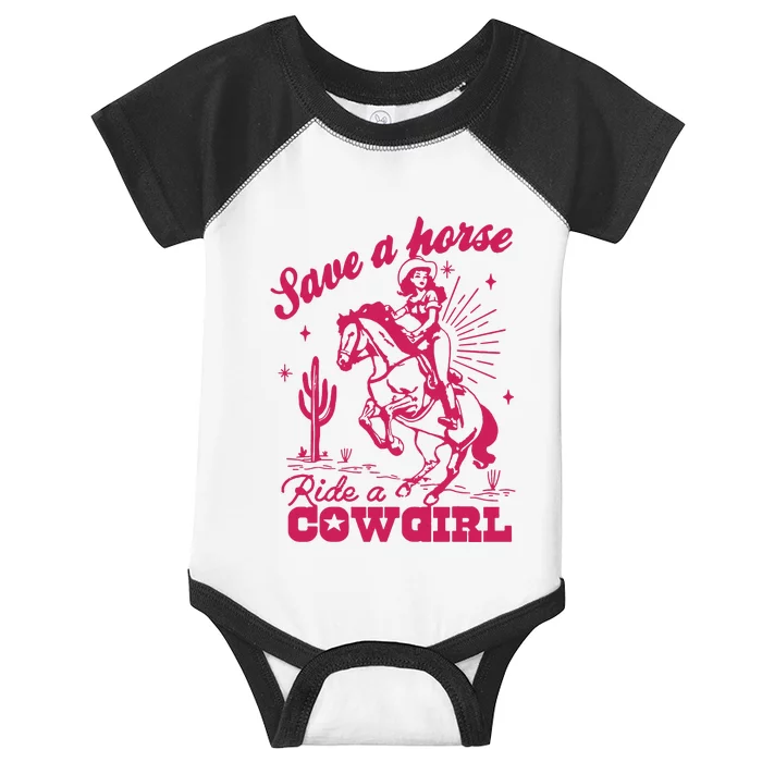 Save A Horse Ride A Cowgirl Lesbian Infant Baby Jersey Bodysuit