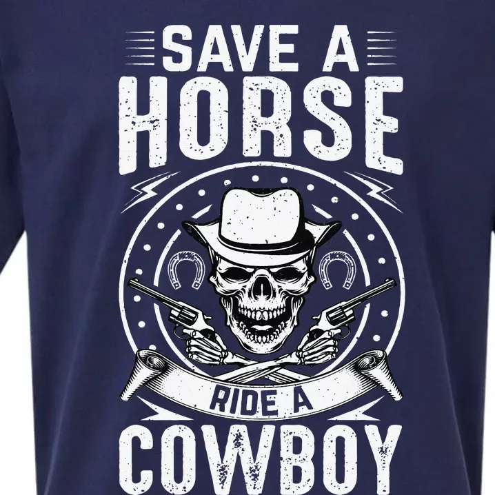 Save A Horse Ride A Cowboy Sueded Cloud Jersey T-Shirt