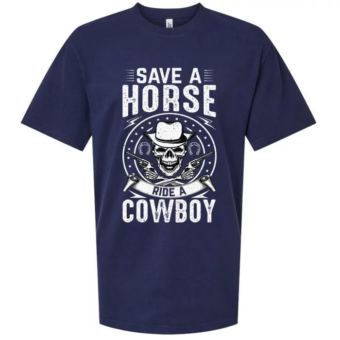 Save A Horse Ride A Cowboy Sueded Cloud Jersey T-Shirt