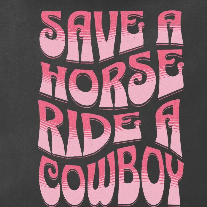 Save A Horse Ride A Cowboy Rodeo Apparel Horseback Riding Zip Tote Bag