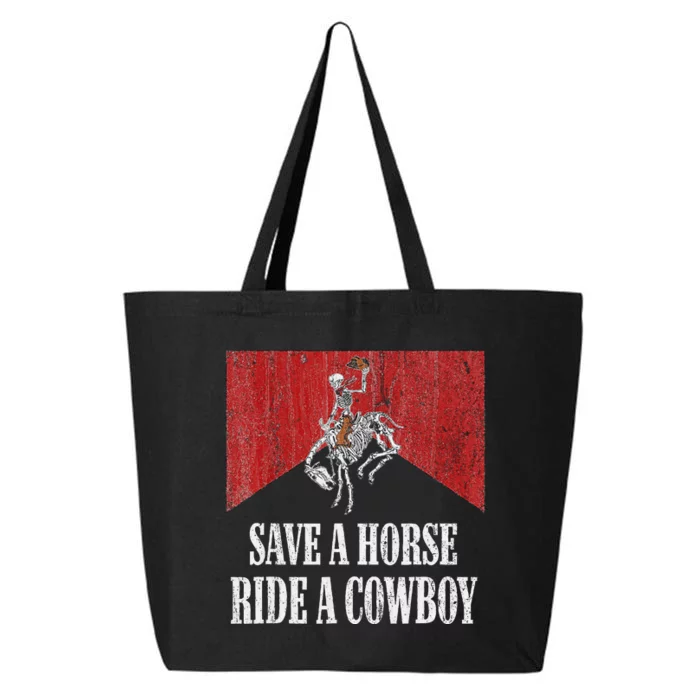 Save A Horse Ride A Cowboy Western Country Funny 25L Jumbo Tote