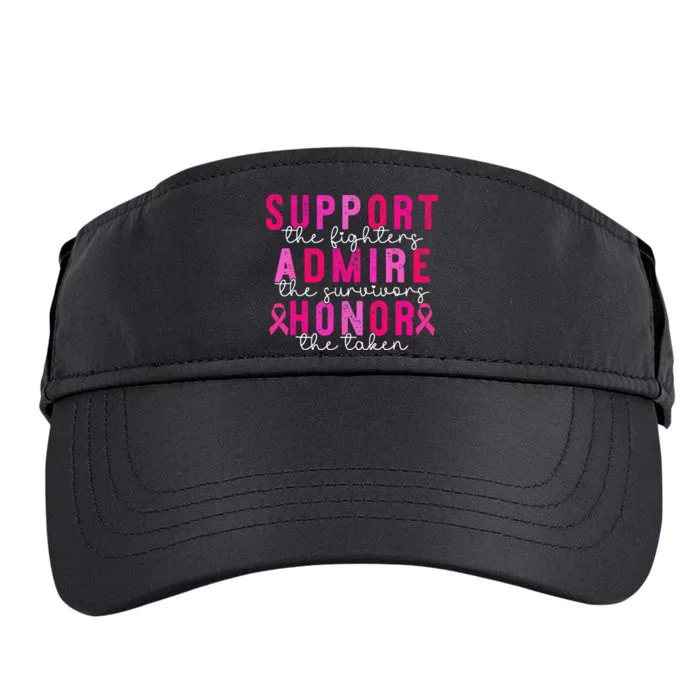 Support Admire Honor Breast Cancer Awareness Warrior Adult Drive Performance Visor