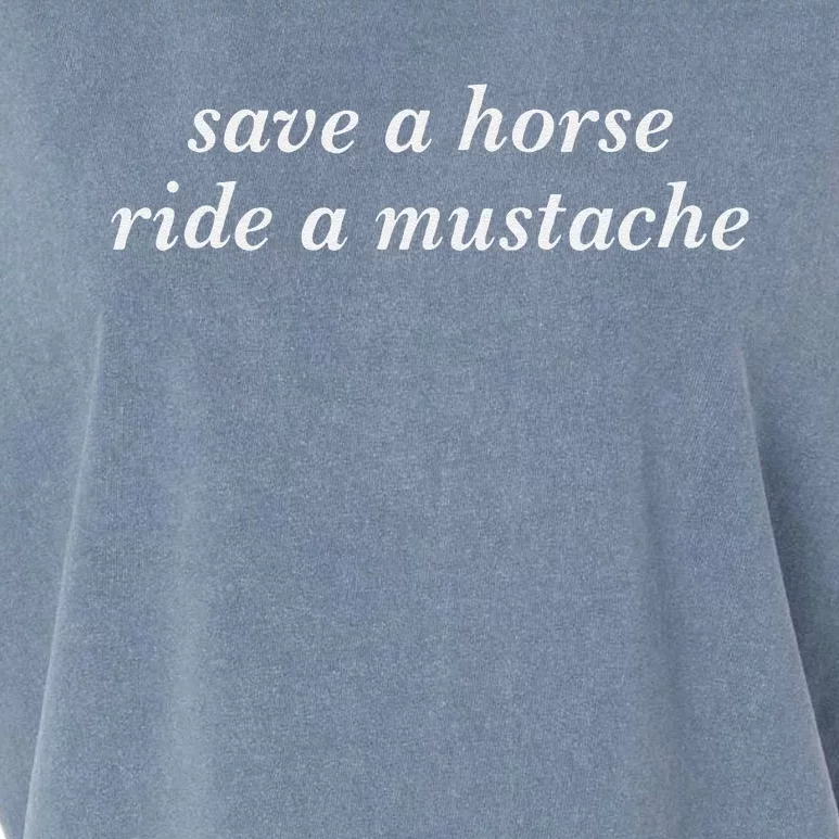 Save A Horse Ride A Mustache Cowboy Cowgirl Rodeo Lover Gift Garment-Dyed Women's Muscle Tee