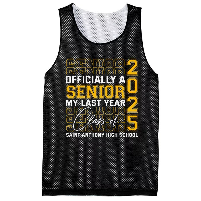 Saint Anthony High School Officially A Senior Class Of 2025 Mesh Reversible Basketball Jersey Tank