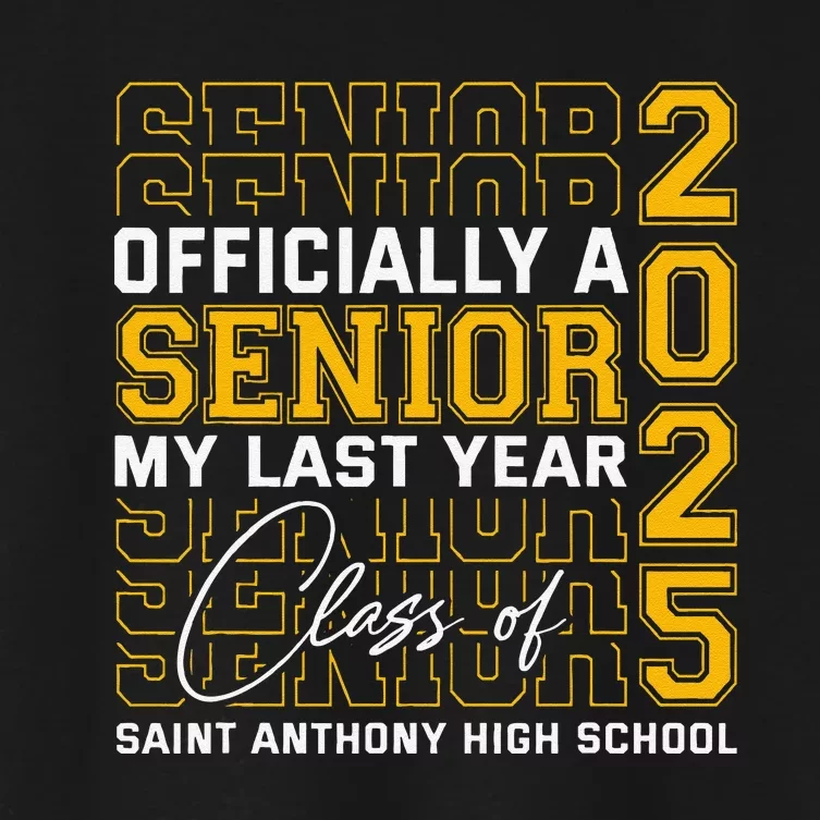 Saint Anthony High School Officially A Senior Class Of 2025 Women's Crop Top Tee