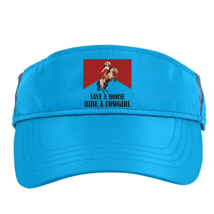 Save A Horse Ride A Cowgirl Adult Drive Performance Visor