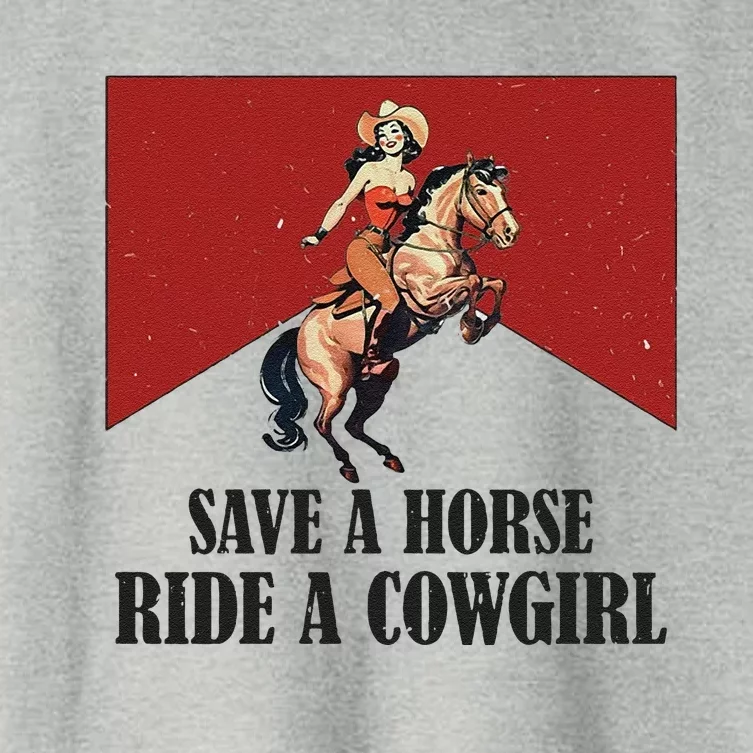 Save A Horse Ride A Cowgirl Women's Crop Top Tee