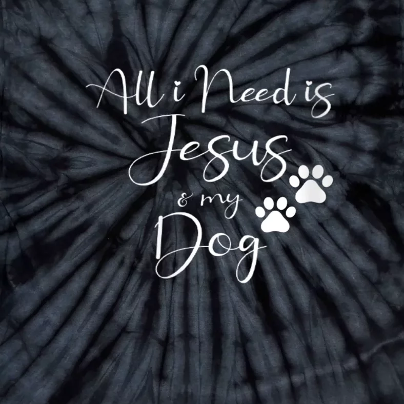 S All I Need Is Jesus And My Dog Christian Faith Doggie Lover Vneck Tie-Dye T-Shirt