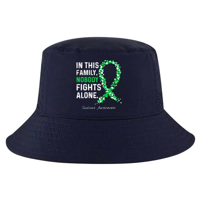 Scoliosis Awareness In This Family Nobody Fights Alone Gift Cool Comfort Performance Bucket Hat