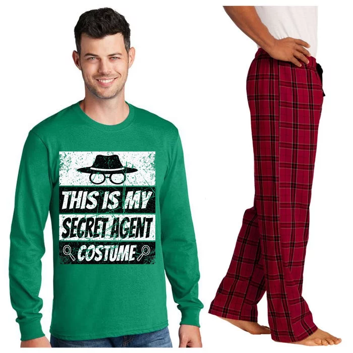 Secret Agent Inspector Spy Costume Retro Spy Long Sleeve Pajama Set