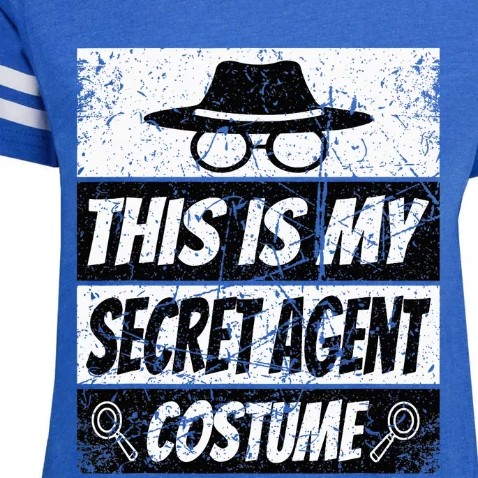 Secret Agent Inspector Spy Costume Retro Spy Enza Ladies Jersey Football T-Shirt