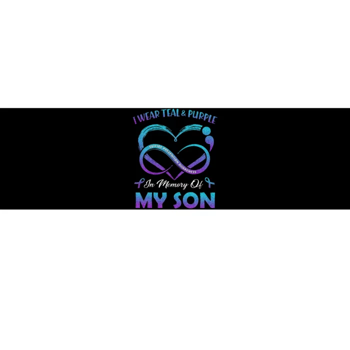 Suicide Awareness I Wear Teal & Purple In Memory Of My Son Bumper Sticker