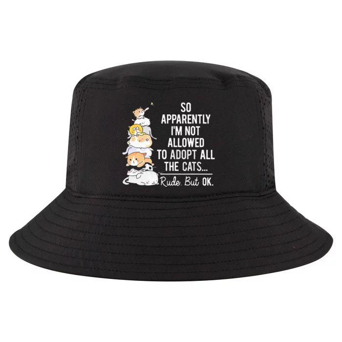 So Apparently IM Not Allowed To Adopt All The Cats Cool Comfort Performance Bucket Hat