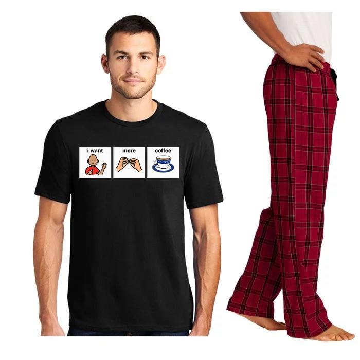 Slp Aac I Want More Coffee Apparel Speech Language Pathologi Pajama Set