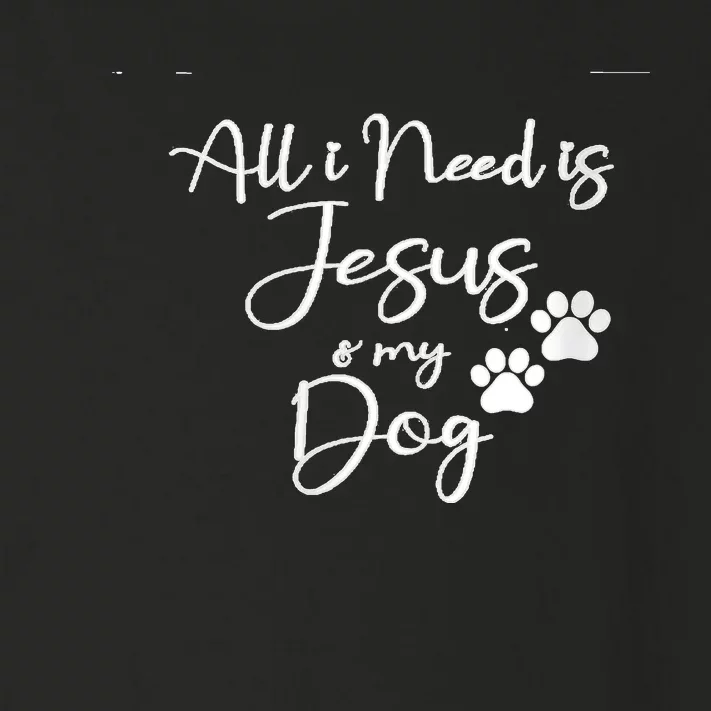 S All I Need Is Jesus And My Dog Christian Faith Doggie Lover V Neck Toddler Long Sleeve Shirt