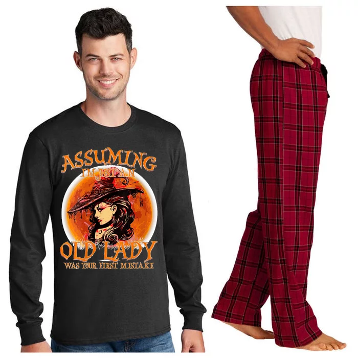 S Assuming IM Just An Old Lady Was Your First Mistake V Neck Long Sleeve Pajama Set