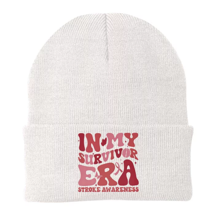 Stroke Awareness In My Survivor Era Knit Cap Winter Beanie