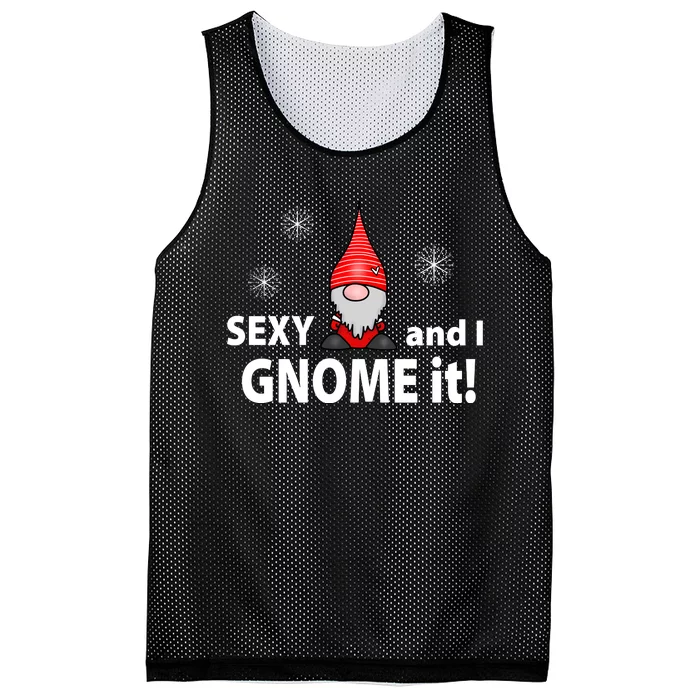 Sexy And I Gnome It Mesh Reversible Basketball Jersey Tank