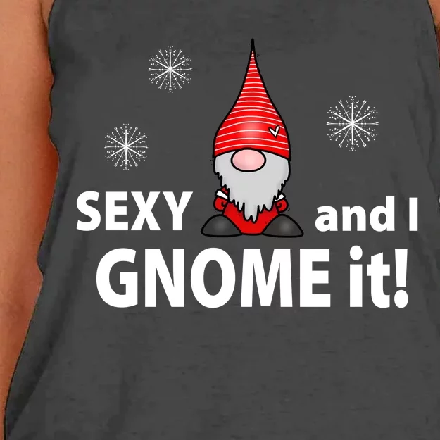 Sexy And I Gnome It Women's Knotted Racerback Tank