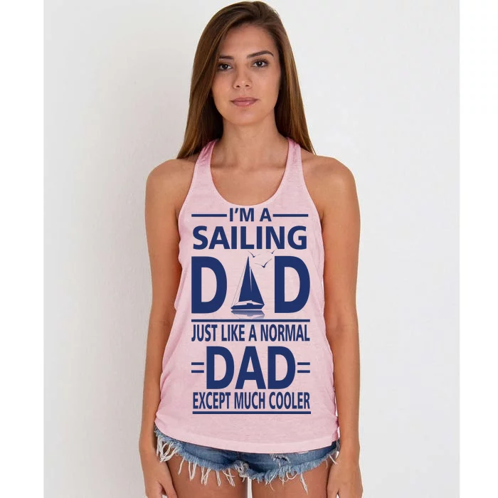 Sailing Dad Women's Knotted Racerback Tank