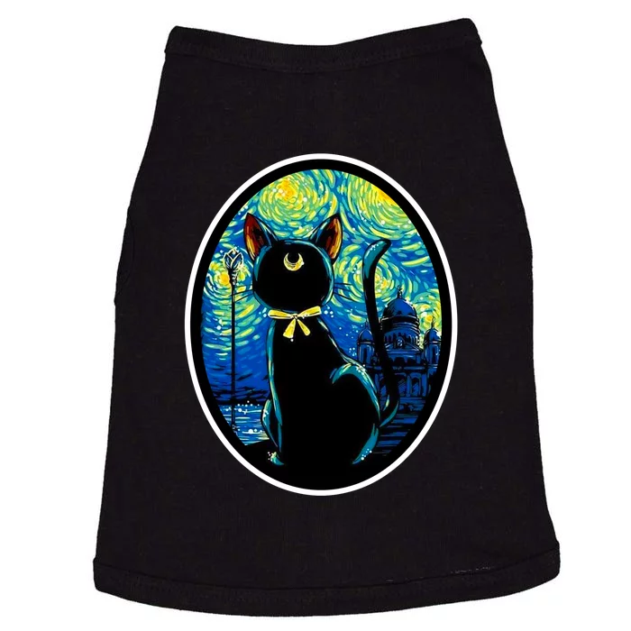 Sailor Moon Cat Starry Night Van Gogh Doggie Tank