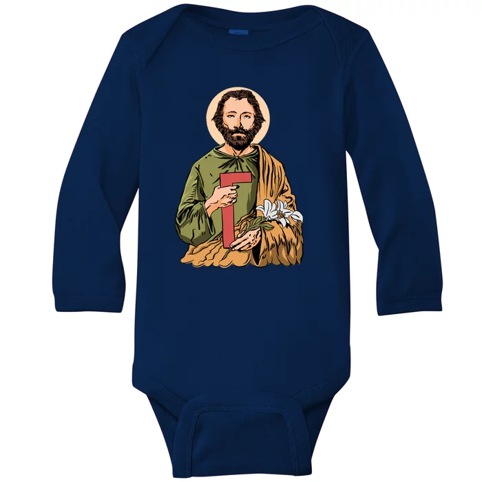 Saint Joseph Baby Long Sleeve Bodysuit