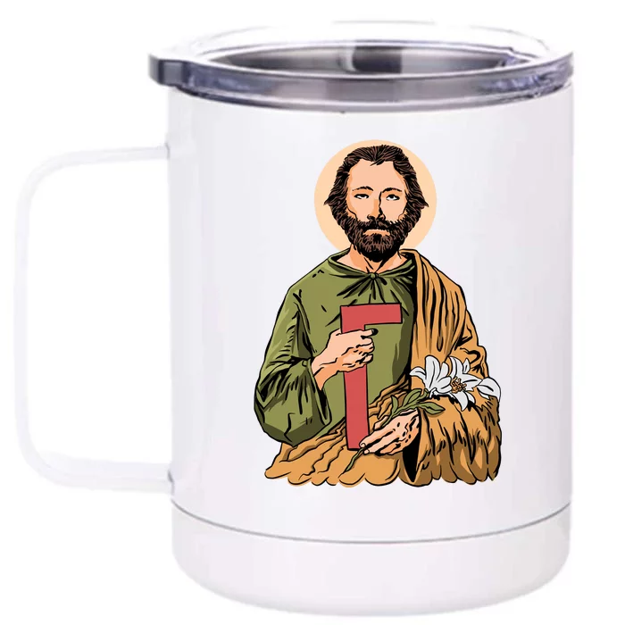 Saint Joseph Front & Back 12oz Stainless Steel Tumbler Cup