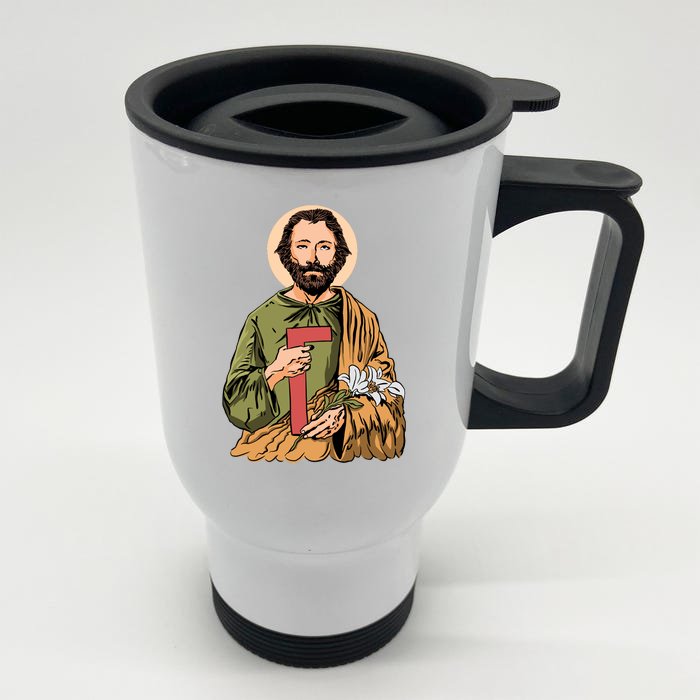 Saint Joseph Front & Back Stainless Steel Travel Mug