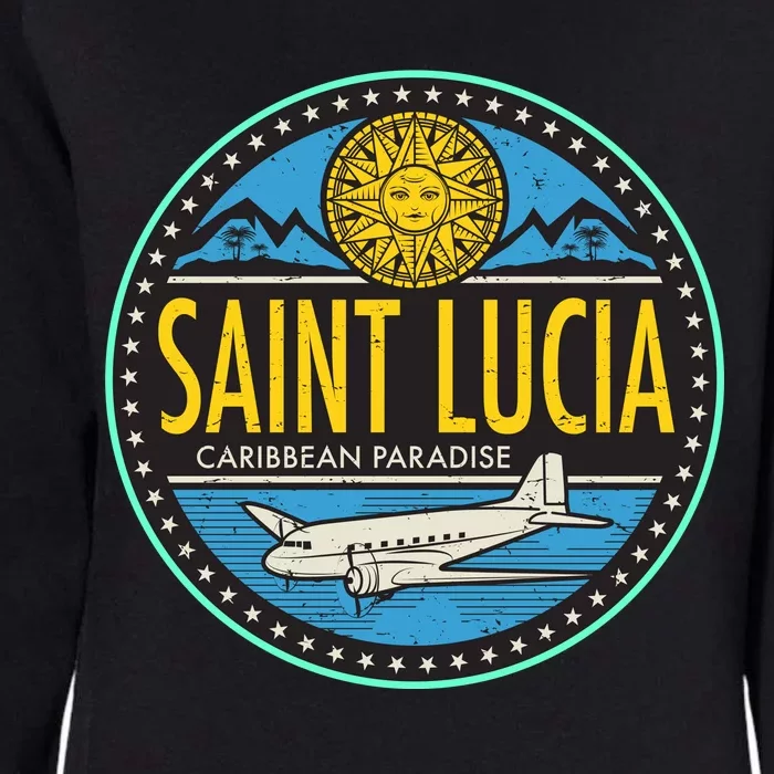 Saint Lucia Caribbean Paradise Womens California Wash Sweatshirt