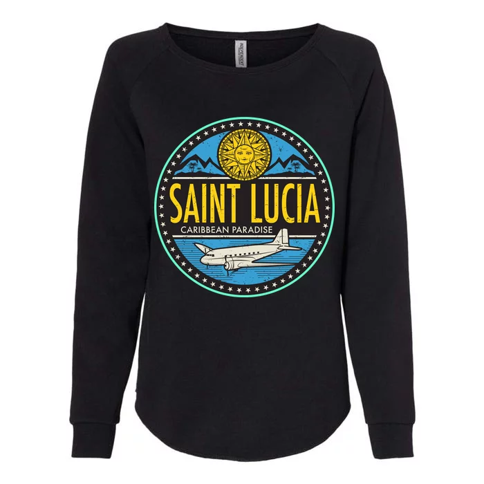 Saint Lucia Caribbean Paradise Womens California Wash Sweatshirt