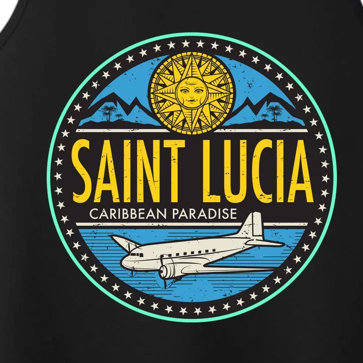 Saint Lucia Caribbean Paradise Performance Tank