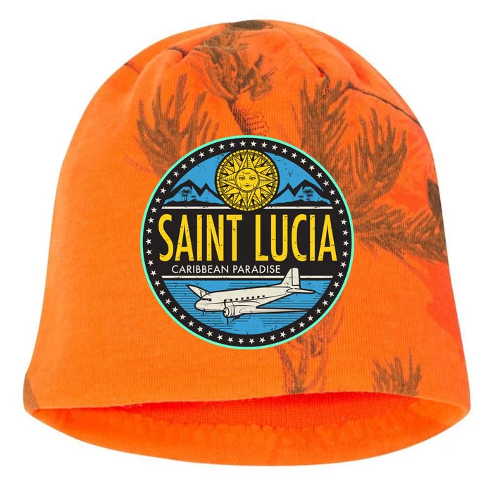 Saint Lucia Caribbean Paradise Kati - Camo Knit Beanie